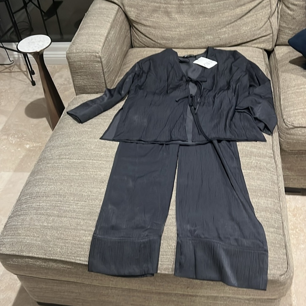 Zara Two Piece Charcoal Lounge Set.  Small.  NWT